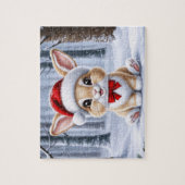 Weihnachtsmannmütze Bunny Puzzle (Vertikal)