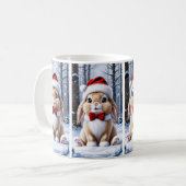 Weihnachtsmannmütze Bunny Tasse (Vorderseite Links)
