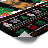 Weihnachtsmannmütze Cairn Terrier Dog Xmas Tree Li Poster (Ecke)