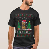 Weihnachtsmannmütze Cairn Terrier Dog Xmas Tree Li T-Shirt (Vorderseite)