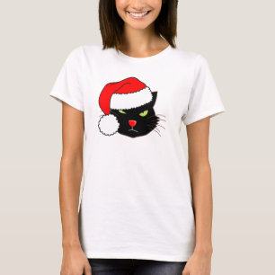 Weihnachtsmannmütze Cat T-Shirt