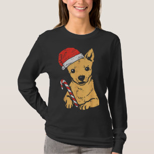 Weihnachtsmannmütze Chihuahua Chiwawa Dog Weihnach T-Shirt