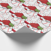 Weihnachtsmannmütze Christmas Baseball | DIY Name Geschenkpapier (Ecke)