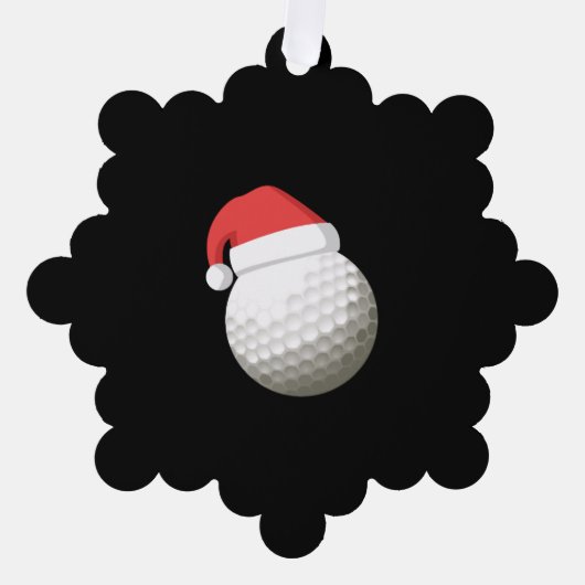 Weihnachtsmannmütze Christmas Golf Ornament Karte (Vorderseite)