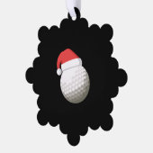 Weihnachtsmannmütze Christmas Golf Ornament Karte (Linke Ecke)