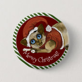 Weihnachtsmannmütze & Coat Christmas Kitty Button (Vorderseite)