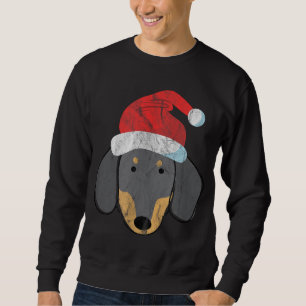 Weihnachtsmannmütze Dackel PJs Weihnachtsgottesdie Sweatshirt