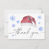 Weihnachtsmannmütze Dankeschön Karte