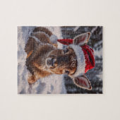 Weihnachtsmannmütze Deer Puzzle (Horizontal)