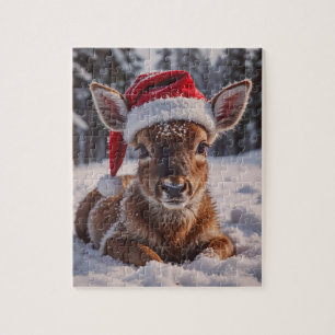 Weihnachtsmannmütze Deer Puzzle