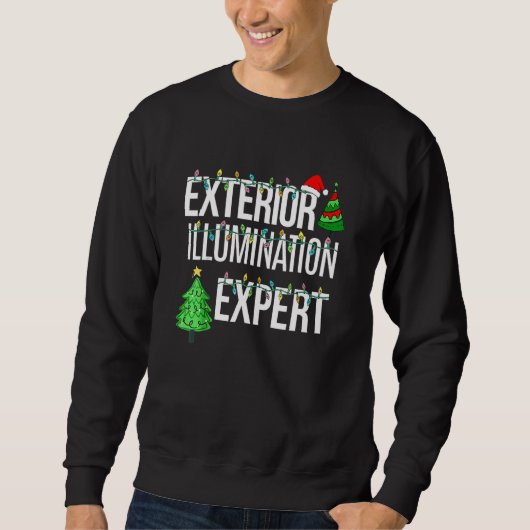 Weihnachtsmannmütze der Außenbeleuchtung Xmas Ligh Sweatshirt (Vorderseite)