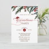 Weihnachtsmannmütze der Kiefernbäume, Weihnachten Einladung (Stehend Vorderseite)