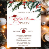 Weihnachtsmannmütze der Kiefernbäume, Weihnachten Einladung