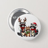Weihnachtsmannmütze der Weihnachtsrabatte Button (Vorne & Hinten)