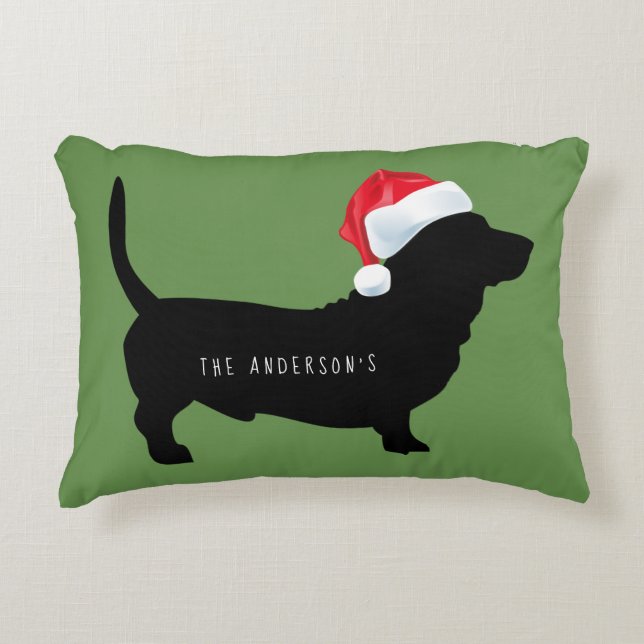 Weihnachtsmannmütze der Weihnachtszeit Dekokissen (Vorderseite)