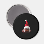 Weihnachtsmannmütze des American Football Ball (1) Magnet (Vorderseite/Rückseite)