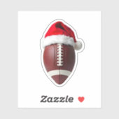 Weihnachtsmannmütze des American Football Ball Aufkleber (Blatt)