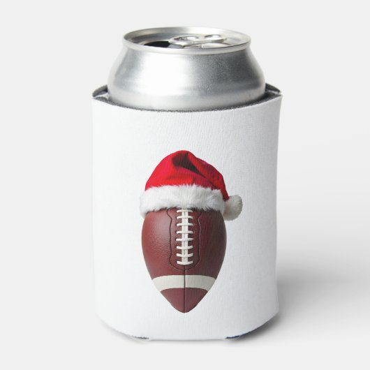 Weihnachtsmannmütze des American Football Ball Dosenkühler (Kanne Vorderseite)