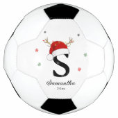 Weihnachtsmannmütze des Buchstabens | Monogramm | Fußball (Vorderseite)