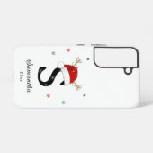 Weihnachtsmannmütze des Buchstabens | Monogramm | Samsung Galaxy Hülle (Rückseite (Horizontal))