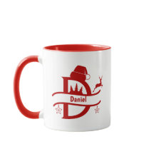 Weihnachtsmannmütze des Buchstabens | Monogramm | 