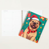 Weihnachtsmannmütze des niedlichen Hundes Planer (Anzeige)
