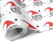 Weihnachtsmannmütze Diskothek Ball Weihnachten Geschenkpapier (Rolleneckpunkt)