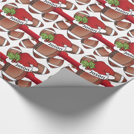 Weihnachtsmannmütze | DIY Name Geschenkpapier (Ecke)