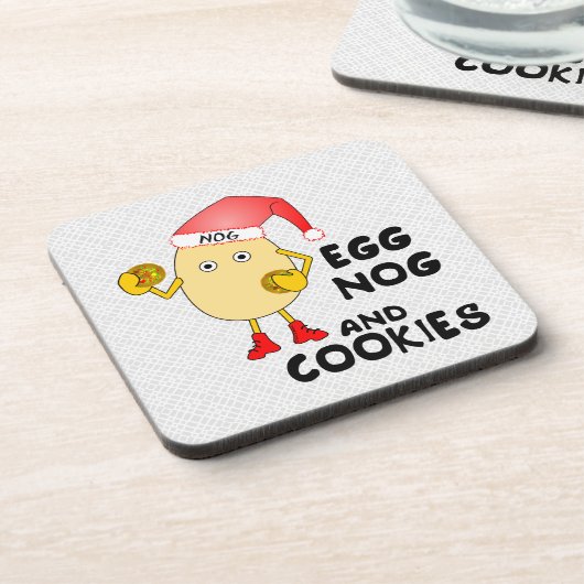 Weihnachtsmannmütze Ei Nog Getränkeuntersetzer (Linke Seite)