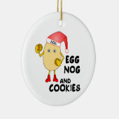 Weihnachtsmannmütze Ei Nog Keramik Ornament (Rechts)