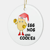 Weihnachtsmannmütze Ei Nog Keramik Ornament (Links)