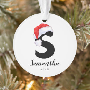 Weihnachtsmannmütze Einfach anpassbarer Brief Weih Ornament