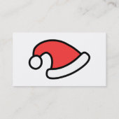 Weihnachtsmannmütze-Entwurf Visitenkarte (Rückseite)
