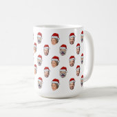 Weihnachtsmannmütze Face 3 Fotos Weihnachtsgeschen Kaffeetasse (VorderseiteRechts)