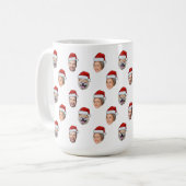 Weihnachtsmannmütze Face 3 Fotos Weihnachtsgeschen Kaffeetasse (Vorderseite Links)