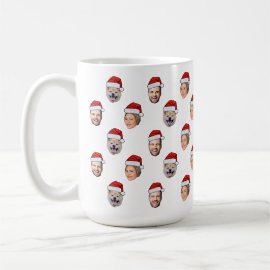 Weihnachtsmannmütze Face 3 Fotos Weihnachtsgeschen Kaffeetasse (Links)