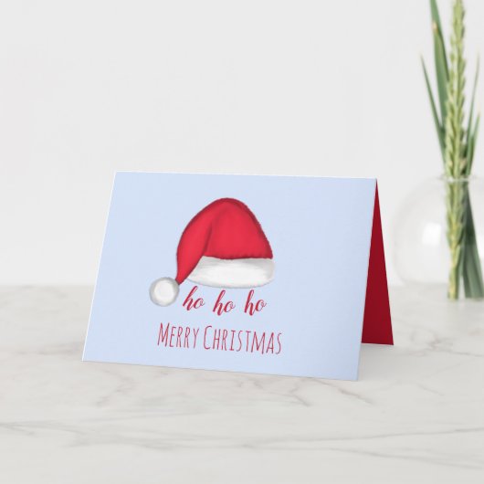 Weihnachtsmannmütze Falten der Grußkarte Karte (Vorderseite)