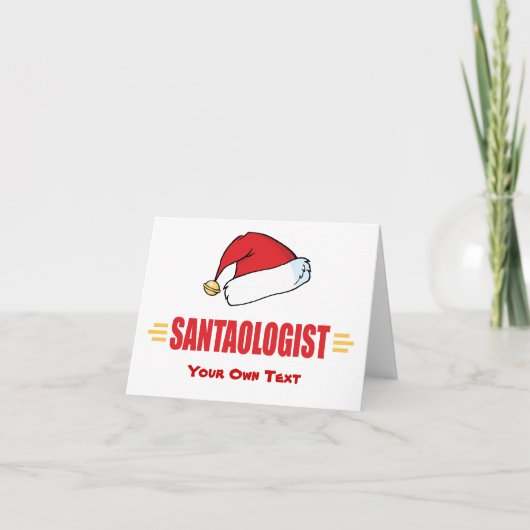 Weihnachtsmannmütze Feiertagskarte (Vorderseite)