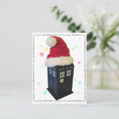 Weihnachtsmannmütze Feiertagspostkarte (Stehend Vorderseite)