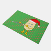 Weihnachtsmannmütze Flute Egghead Fußmatte (Schrägansicht)