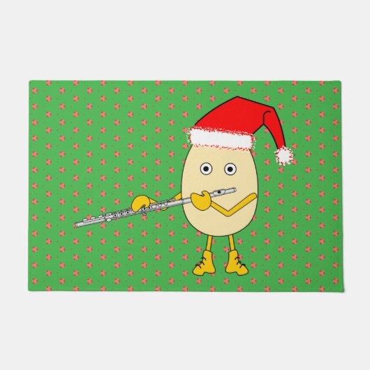 Weihnachtsmannmütze Flute Egghead Fußmatte (Vorderseite)