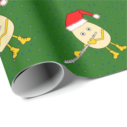 Weihnachtsmannmütze Flute Egghead Geschenkpapier (Rolleneckpunkt)