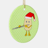 Weihnachtsmannmütze Flute Egghead Keramik Ornament (Rechts)
