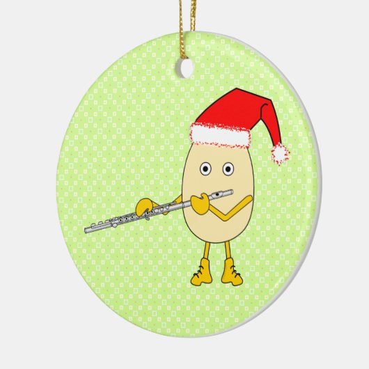 Weihnachtsmannmütze Flute Egghead Keramik Ornament (Links)