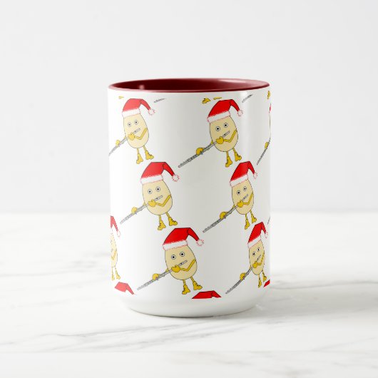 Weihnachtsmannmütze Flute Egghead Tasse (Zentrum)