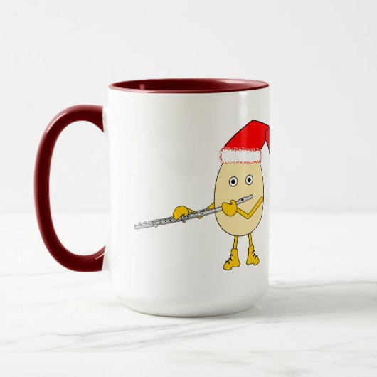 Weihnachtsmannmütze Flute Egghead Tasse (Links)