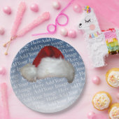 Weihnachtsmannmütze Foto Vorlage Weihnachtsbild Ur Pappteller (Party)