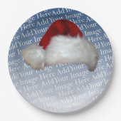 Weihnachtsmannmütze Foto Vorlage Weihnachtsbild Ur Pappteller (Vorderseite)