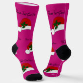 Weihnachtsmannmütze für benutzerdefinierte Designs Socken (Gewinkelt)