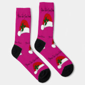 Weihnachtsmannmütze für benutzerdefinierte Designs Socken (Rechts)